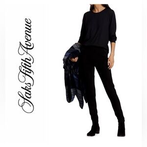 New Saks Fifth Ave Classic Black Crewneck